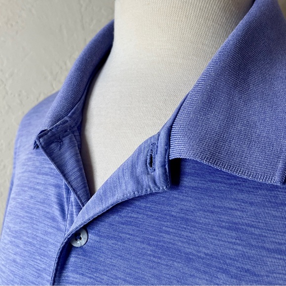 Bermuda Sands Purple Fiddlesticks Golf Polo Size L Wicking Performance Shirt Top - Picture 7 of 16